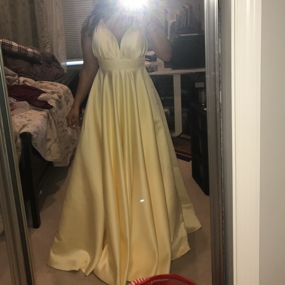 david's bridal yellow prom dresses